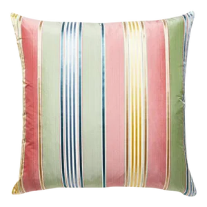 The House of Scalamandré Charlotte Stripe Pillow, Perennial