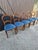 Louis Philippe Chairs in Walnut and Blue Velvet, 1950s, Set of 5 For Sale - Image 14 of 15