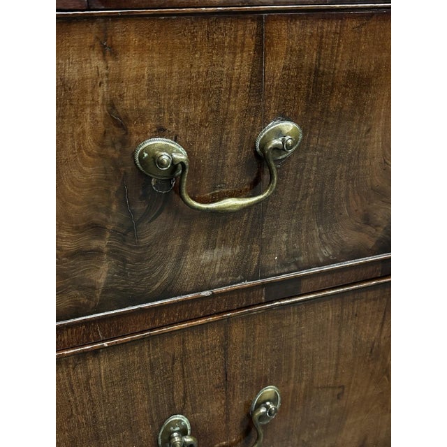 Brown Georgian Walnut and Mahogany Chest of Drawers For Sale - Image 8 of 16