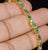 Metal Late 20th Century Certified Natural 4.90Cts vs F Diamond Emerald 18k Solid Gold Tennis Bracelet For Sale - Image 7 of 16