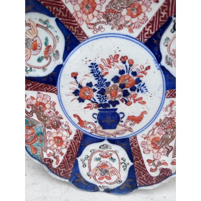 Imari Porcelain 19th Century Japonese Imari Plate For Sale - Image 4 of 5