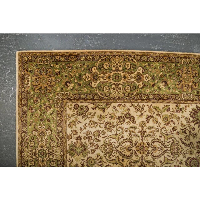 Introducing a stunning vintage Keshan rug crafted from high-quality wool, featuring its original intricate pattern. This...