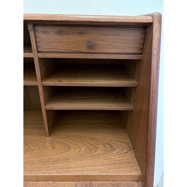 Mid-Century Modern Vintage Secretaire in Teak by Bernhard Pedersen & Son For Sale - Image 3 of 18