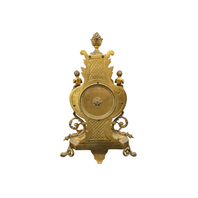 Louis XV Style Table Clock in Brass For Sale - Image 5 of 10