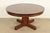 Gustav Stickley Style Antique Mission Oak Arts & Crafts Pedestal Extension Dining Table, Newly Refinished For Sale - Image 12 of 12