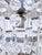 Silver Vintage Silver Crystal Chandelier With Ornate Floral Band and Tiered U-Drop Prisms For Sale - Image 8 of 8