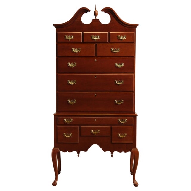 Suters Hand Crafted Solid Cherry Queen Anne Highboy Chest For Sale - Image 13 of 13