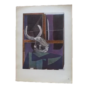 Vintage Folio Sized Mid 20th Century Modernist Abstract Picasso Lithograph - "Nature Morte"