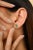 Vibrant Green Emerald Halo Diamond Stud Earrings for Mom in 14k Gold- A Pair For Sale - Image 4 of 9