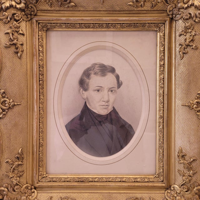 Black French Artist, Noble Portrait, Graphite Drawing, 1890s-1910s, Framed For Sale - Image 8 of 15