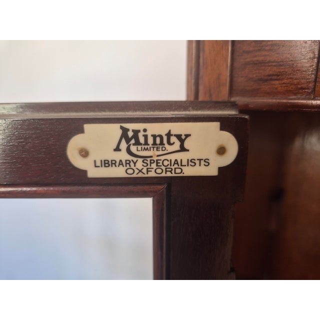 Vintage Art Deco Glazed Mahogany Sectional Bookcase from Minty Oxford, 1930s For Sale - Image 3 of 15