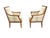 Wood Vintage Ethan Allen French Louis XVI Style Lounge Chairs Bergere- A Pair For Sale - Image 7 of 11