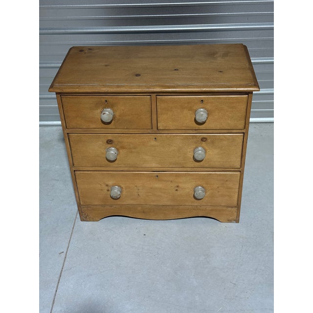 Antique Pine Two Over Two Drawers - Chest of Drawers From England We found this chest of drawers in northeastern England....