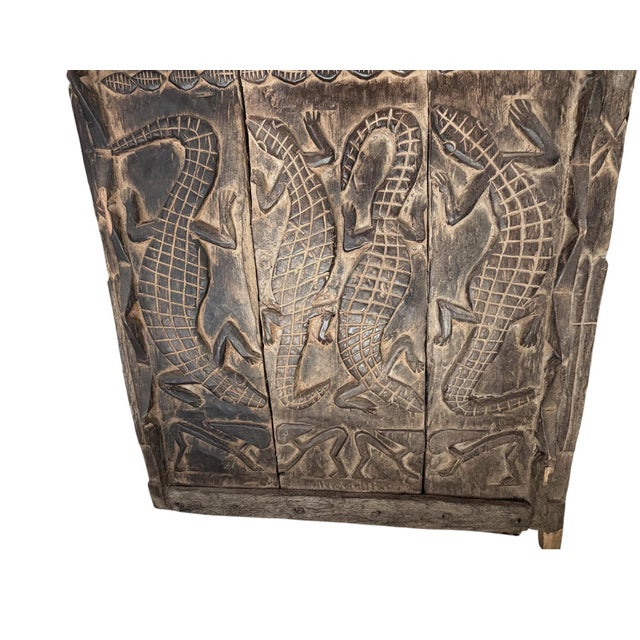 Wood Vintage Dogon Granary Door With Mali African 75" H For Sale - Image 7 of 13