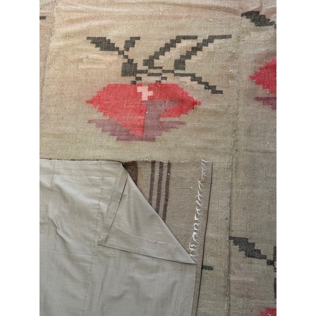 Late 19th Century Antique Greek Handwoven Flatweave Kilim With Stylized Floral Motifs, C. 1900 For Sale - Image 5 of 7