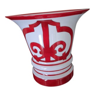 Late 20th Century Hermes Porcelain Vase For Sale