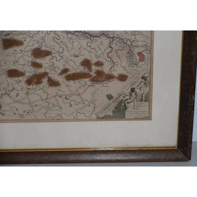 18th Century Map of the Historic County of Namur, Belgium Fantastic antique map from Belgium. The map is hand colored and...