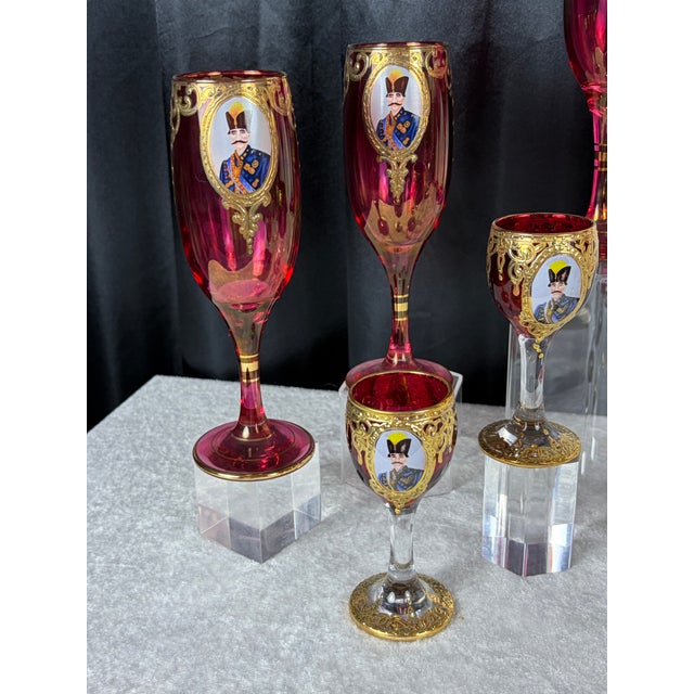 Mid 20th Century Persian Champagne and Cordial - Set of 12 For Sale - Image 4 of 13