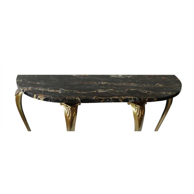 Late 20th Century Console Table With Black Marble Top For Sale - Image 5 of 10