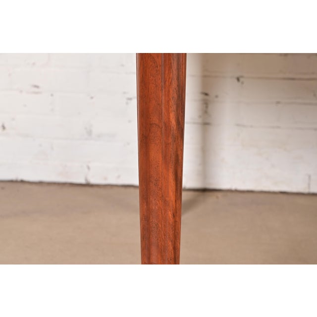 Henredon Style French Regency Louis XVI Teak Extension Dining Table, Newly Refinished For Sale - Image 12 of 15