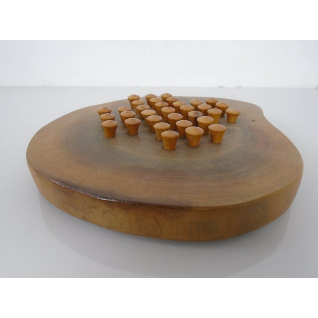 Handcrafted Wooden Solitaire Game, Germany, 1970s For Sale - Image 11 of 11