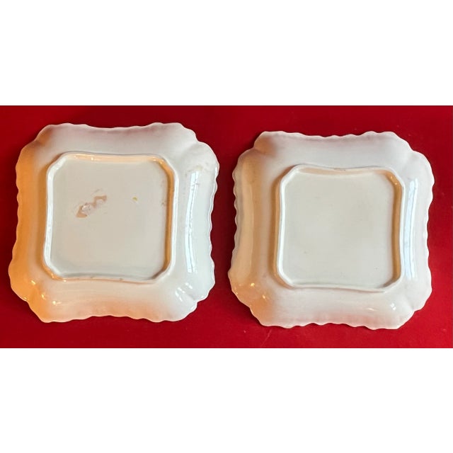 Antique 18th Century English Rococo Wedgwood Creamware Shell Edge Square Serving Dishes or Bowls - a Pair For Sale - Image 11 of 12