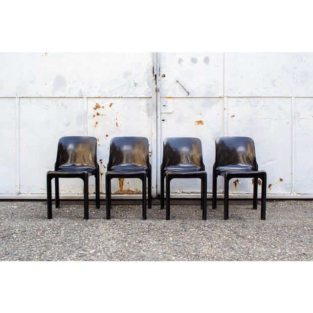 Selene Chairs by Vico Magistretti for Artemide, 1960s, Set of 4 For Sale - Image 6 of 6