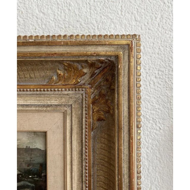 Ezelino Briante, Boats in the Port of Genoa, 1960s, Oil on Wood, Framed For Sale - Image 8 of 12