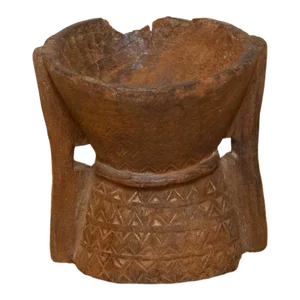 Dark Brown Carved Seeder-Talasari