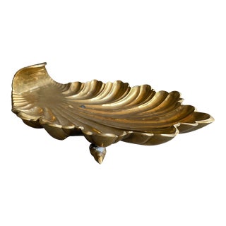 Mottahedeh Brass Nautilus Clam Shell Footed Bowl For Sale