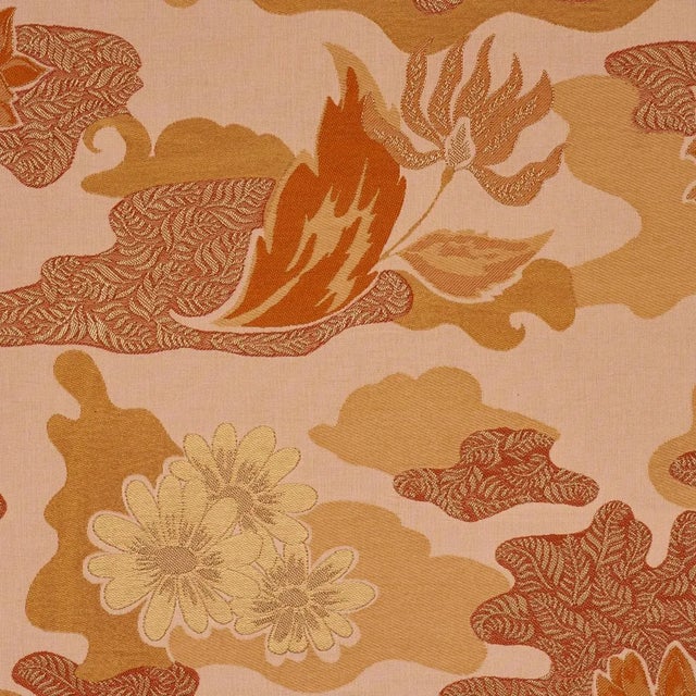 Abstract SAMPLE - Schumacher X Laura Gonzalez Lian Dream Fabric In Coral For Sale - Image 3 of 5