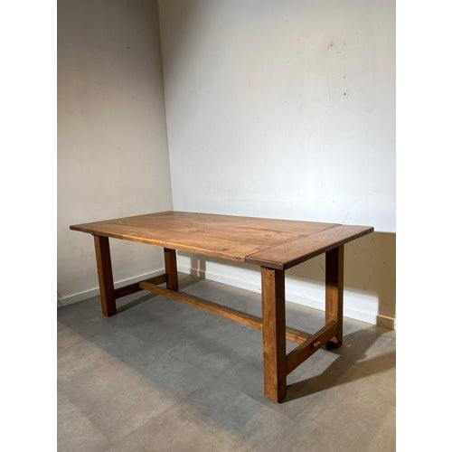 Large Rustic Wood Dining Table For Sale - Image 6 of 6