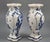 Antique French Blue and White Faience Vases from Desvres, Fourmaintraux-Courquin, 1880s, Set of 2 For Sale - Image 4 of 10
