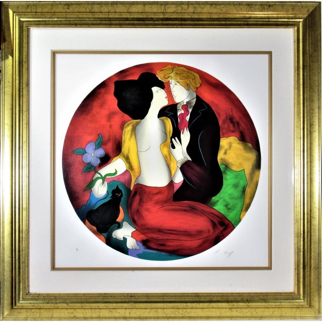 Red Linda Le Kinff, Two Lovers, Circa 1990 For Sale - Image 8 of 8