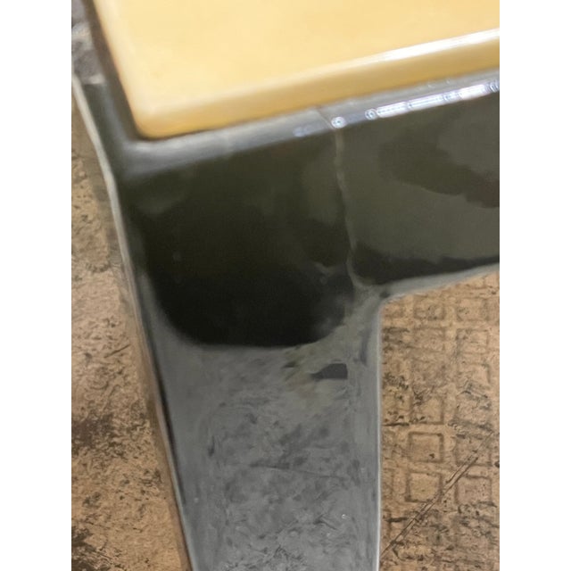 Vintage Colombian Goatskin & Black Lacquer Sculptural Nesting Tables by Today’s Custom Design, Pair For Sale - Image 10 of 12