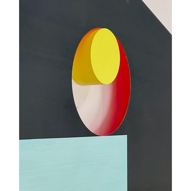 Contemporary Abstract Corten Steel, Oil & Automotive Paint "Plinth 10" by Tom Henderson For Sale - Image 9 of 10