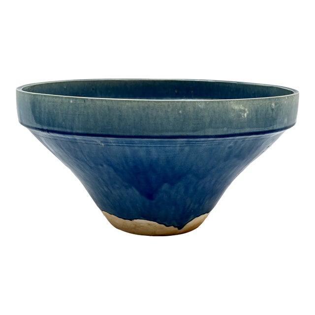 Artisan Pottery Hand Thrown Drip Glaze Bowl For Sale