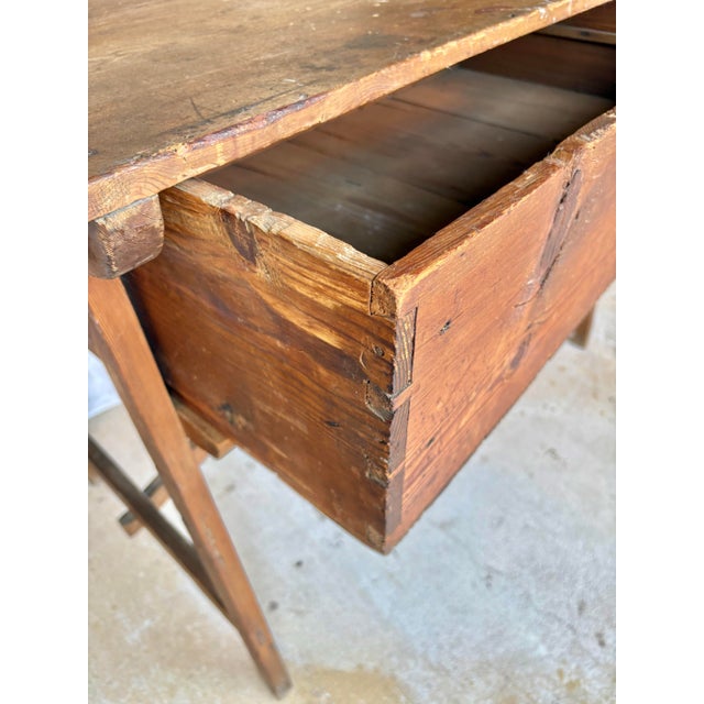 19th Century Spanish Pine One Drawer Side Table For Sale - Image 10 of 12