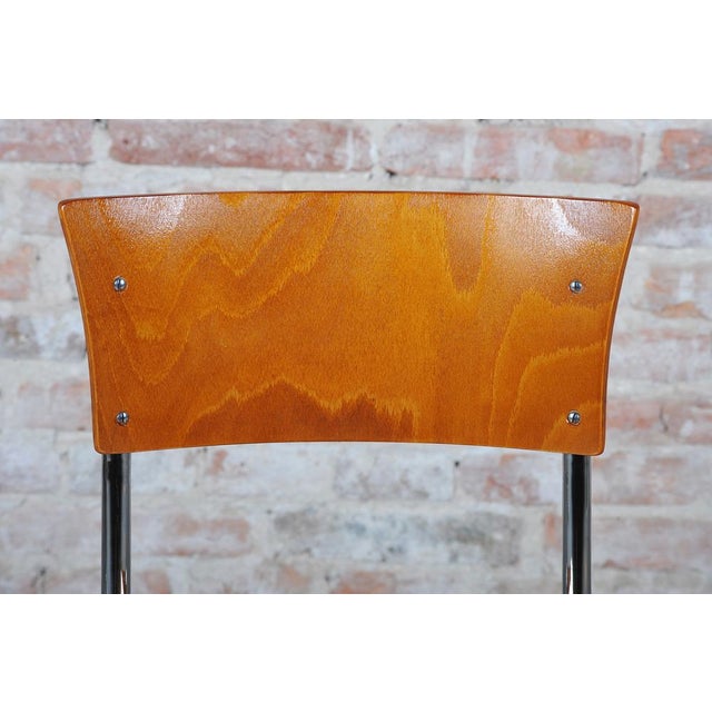 Bauhaus Chairs in Beech and Chromed Steel, Czech, 1930s, Set of 2 For Sale - Image 4 of 11