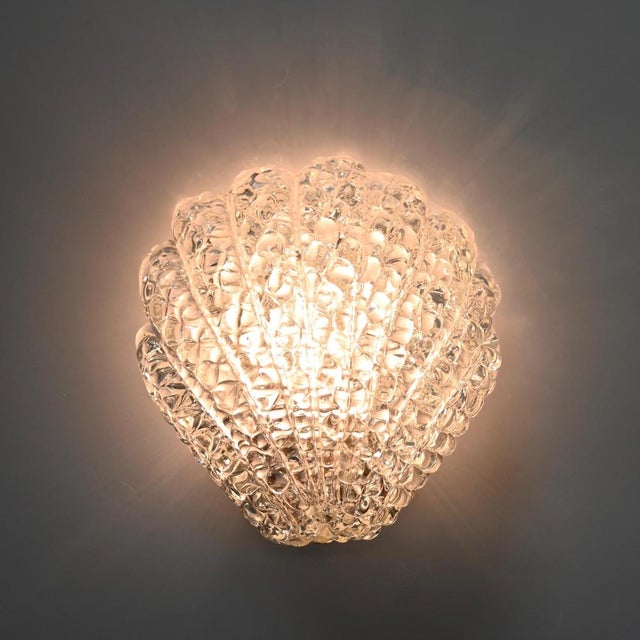 Large Leaf Sconce in Murano Glass and Brass, 1950s For Sale - Image 9 of 12