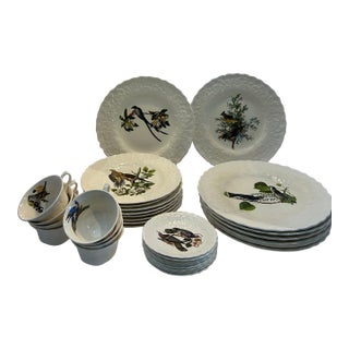 Vintage Alfred Meakin Audubon Birds of America Dinnerware Service for Eight — 32 Pieces For Sale