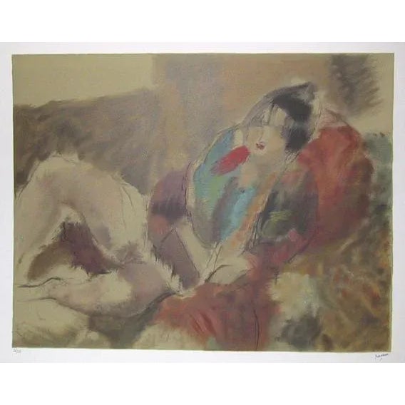 Antique lithograph print by Jules Pascin. Artist: Jules Pascin, After, French (1885 - 1930) Title: Marionette Medium:...