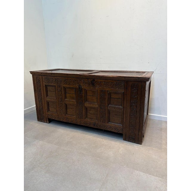 19th Century Oak Chest For Sale - Image 10 of 17