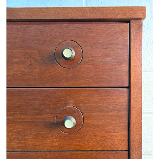 Mid 20th Century Modern Five-Drawer Walnut Dresser With Laminate Top For Sale - Image 15 of 17