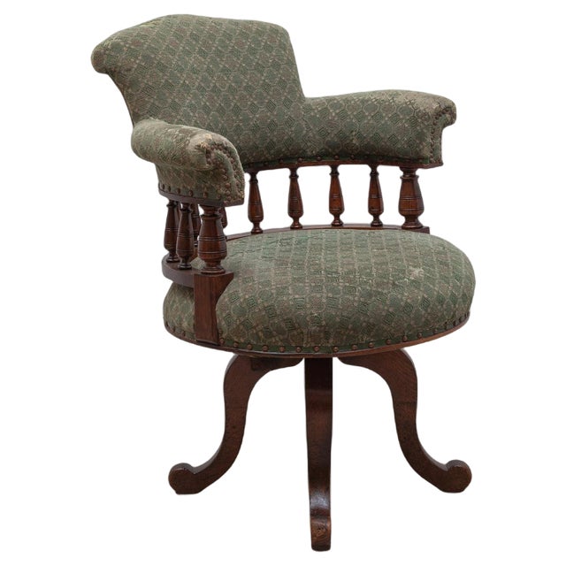 Desk Swivel Captains Chair, 1890s For Sale