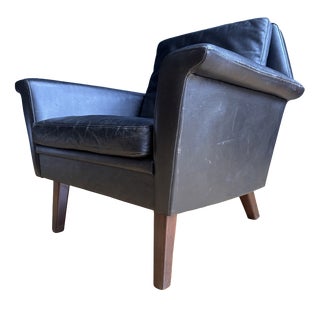 Mid-Century Danish Leather Lounge Chair, 1964 For Sale