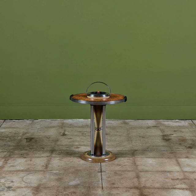 Silver Art Deco Free Standing Ashtray For Sale - Image 8 of 12