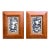 Contemporary 2 Original Wayne Cunningham Small Abstract Marker Drawings Birdseye Maple Tabletop Frames-a Pair For Sale