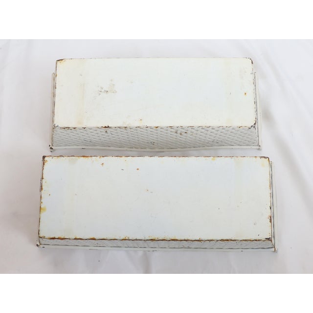 Vintage Art Deco Inspired Metal Window Planters - A Pair For Sale - Image 12 of 12