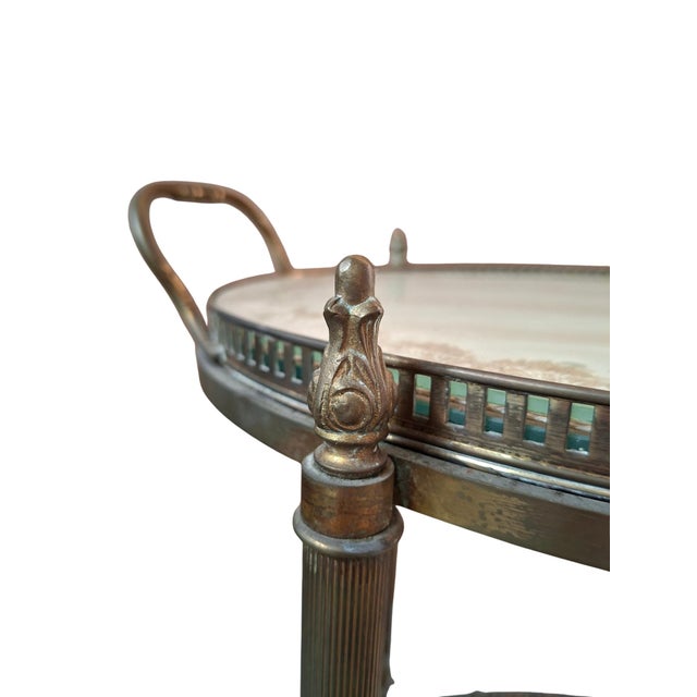 Gold Vintage serving Bar Cart, 1950s For Sale - Image 8 of 12